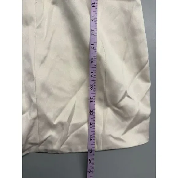 House of CB Ariella Ivory Satin Crystal Embellished Bow Dress. Sz M. NWT - Picture 5 of 15